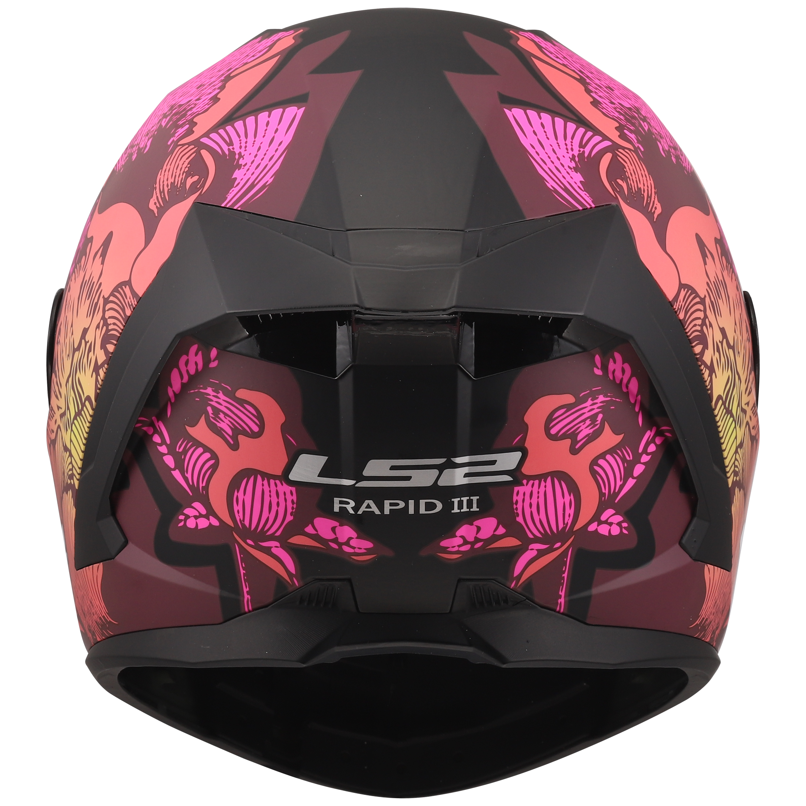 LS2 FF820 RAPID III POPPIES II BLACK PINK 168200411 (1)